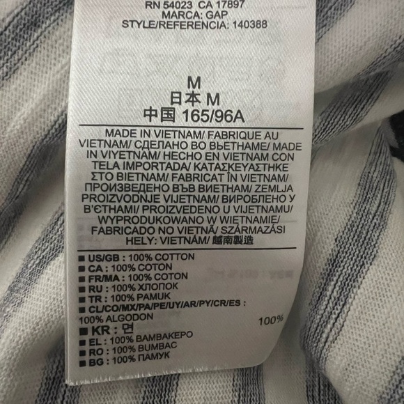 Gap Women Black and White Stripe Long Sleeve Maxi Dress - Picture 8 of 8